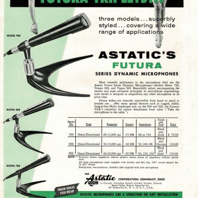 Vintage RARE 1950's Astatic 888 dynamic microphone Hi Z harp mic w accessories image 2