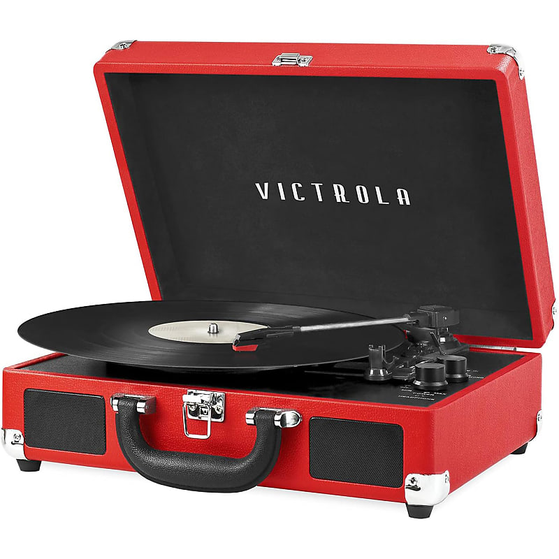 Victrola The newest Journey Suitcase Record Player with Bluetooth Speakers 3-Speed