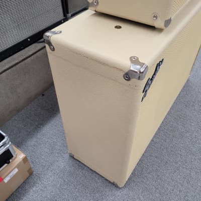Fender Blackface Piggyback Showman with 85 watt 2 channel Head and 1x15 Cab 1967 - Blonde image 9