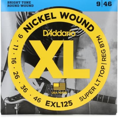 D'Addario EXL125 Nickel Wound Electric Strings - .009-.046 Super Light Top/Regular Bottom image 2
