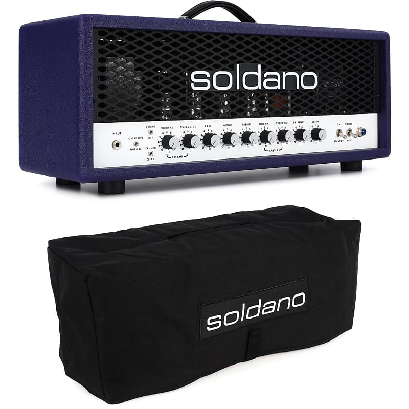 Soldano SLO-100 Super Lead Overdrive 100-watt Tube Head with Cover - Purple Tolex with Metal Grille image 1