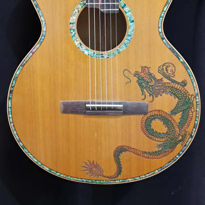 Blueberry Classical Nylon String  Guitar Handmade and Hand Carved image 10
