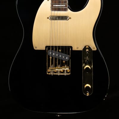 Squier 40th Anniversary Telecaster, Gold Edition, Laurel Fingerboard, Gold Anodized Pickguard, Black (065) image 3