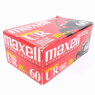 Lot of 10 Factory-Sealed Maxell UR 60 UR60 Audio Cassette Tapes