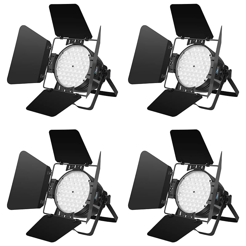 54 Led Par Light Dmx512 Dj White Stage Light With Barndoors Reverb