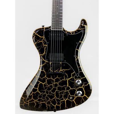Dunable R2  DE Guitar Black/Yellow Crackle image 3