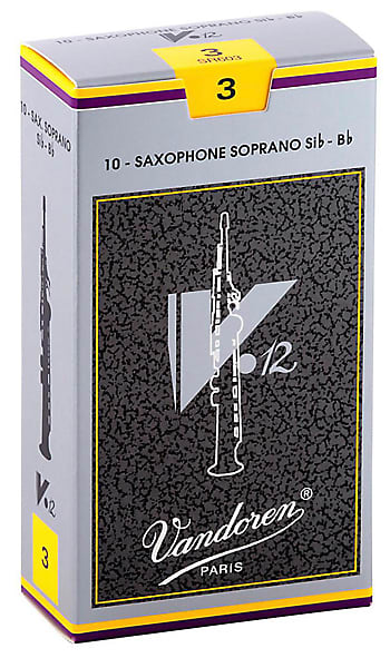 Vandoren V12 Bb Soprano Sax Reeds  Strength 4 (Box of 10) image 1