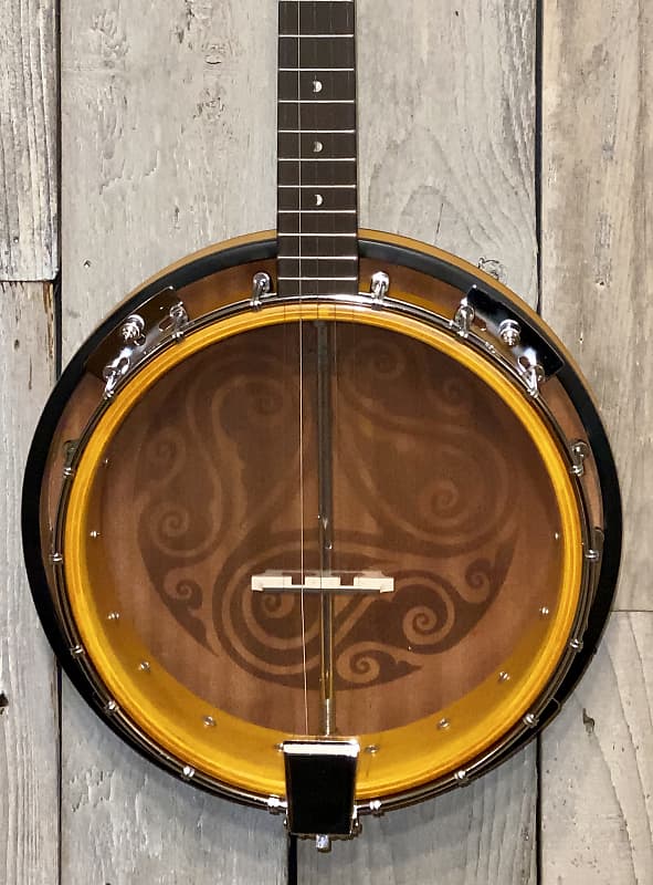 2021 Luna  Celtic 5 String Banjo  Natural Satin Finish, Help Support Brick & Mortar Music Shops ! image 1