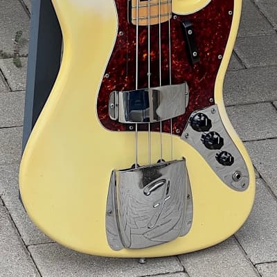 Fender Jazz Bass 1970 - Hens Teeth Beware...how about a 100% original Olympic White Custom Color "Maple Cap Neck" Jazz Bass ! image 3