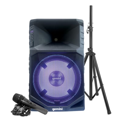 Gemini GSW-T1500PK Wireless Bluetooth Speaker With Speaker Stand And Microphone image 1