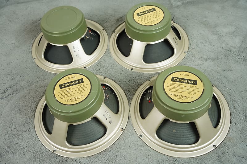 1970 Celestion G 12 H T1534 30W 16OHM Speakers x 4 image 1