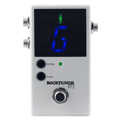 Rockboard PT 2 Compact Chromatic Tuner For Electric Instruments, White image 1