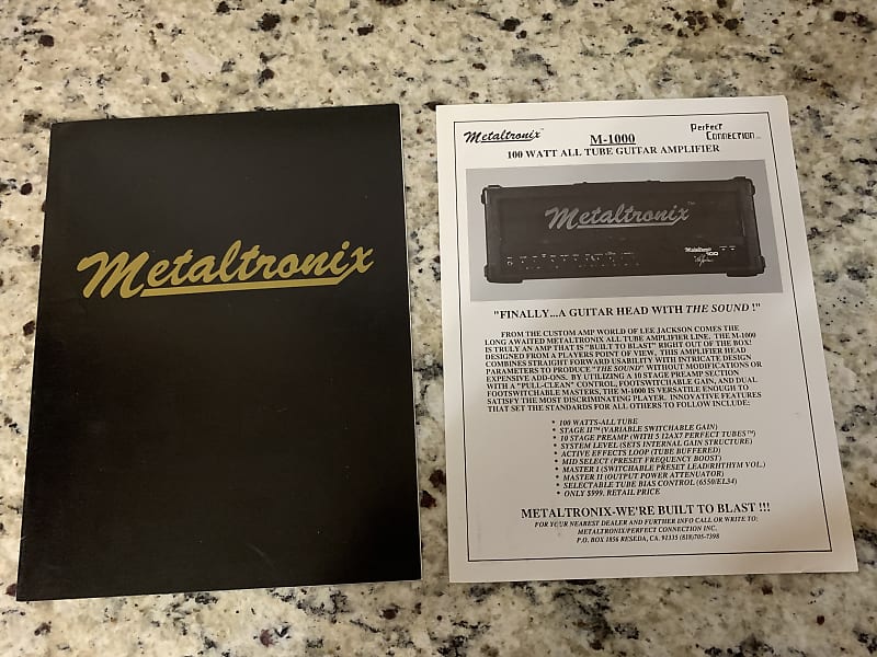 Metaltronix Amp Brochure M1000 Blues 59 Reverb
