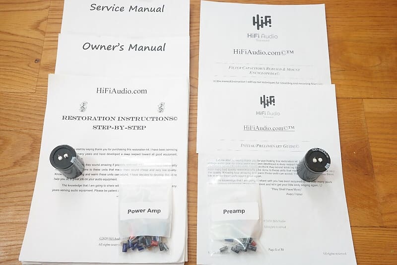 Kenwood KA-3500 restoration kit filter capacitor repair rebuild fix  			