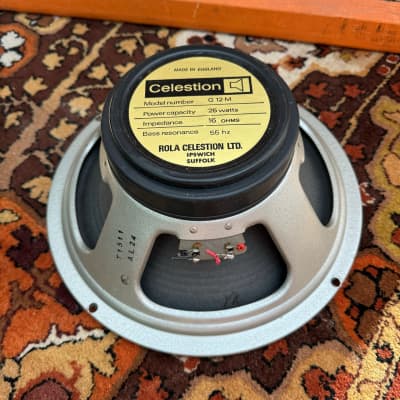 1978 Matching pair (2x) Celestion G12M T1220 Black Back Blackback Greenback  8Ohms 25WATT 75Hz ROLA | Reverb UK