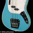 Fender JMJ Road Worn Mustang Bass Faded Daphne Blue (723) Bass Guitar