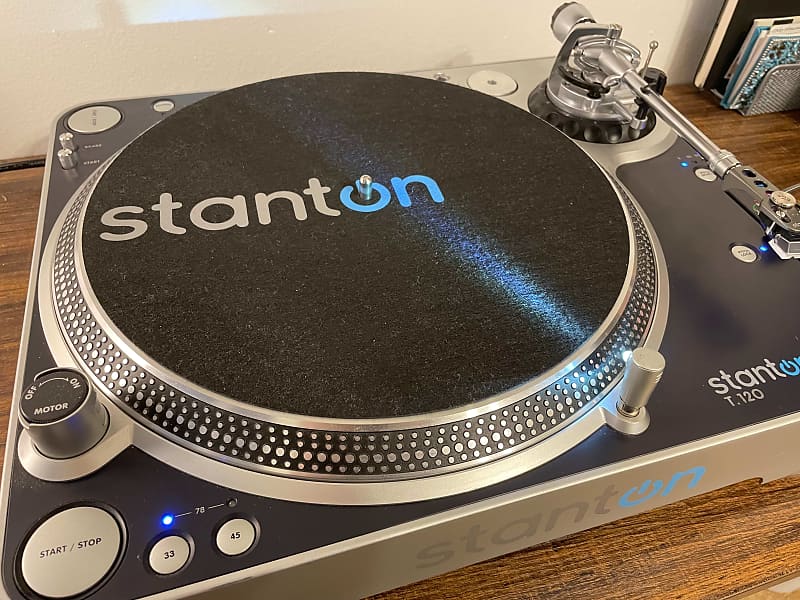 Stanton T.120 - DJ Turntable - 3 Speed Direct Drive - Silver / Black