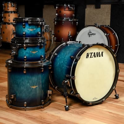 Tama Starclassic Maple 10/12/16/22 4pc. Drum Kit Molten Electric Blue Burst image 1