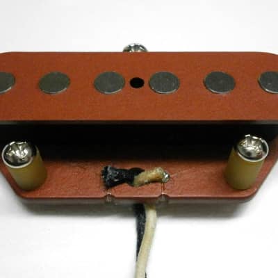 Telecaster Pickup Bridge .250" QUARTER POUND HandWound Red Fits Fender Guitar Nocaster Broadcaster image 3