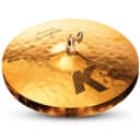 Zildjian K0994 14" K Custom Series Session Hi Hat Top Medium Drumset Cast Bronze Cymbal with Bright/Mid Sound and Small Bell Size