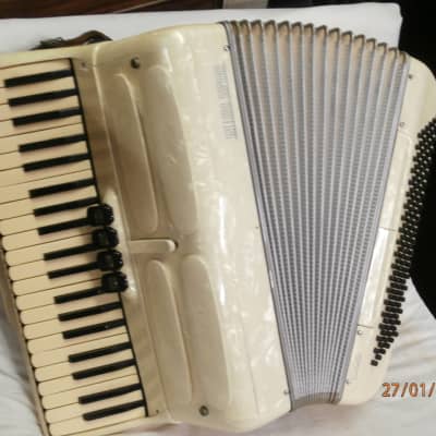 Settimio Soprani Coletta piano accordion 120 bass mod 703/78-- 1965-1975 Cream marble image 14