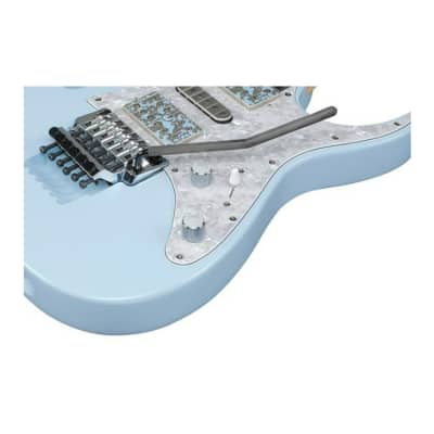 Ibanez Steve Vai Signature 6-String Electric Guitar with Case (Right-Handed, Blue Powder) image 8