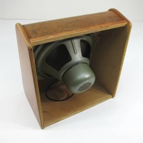 Vintage RCA 1950s Speaker Cabinet with 12" Utah Co Ax G12J3 Brown Birch Finish Original Grill Cloth image 6