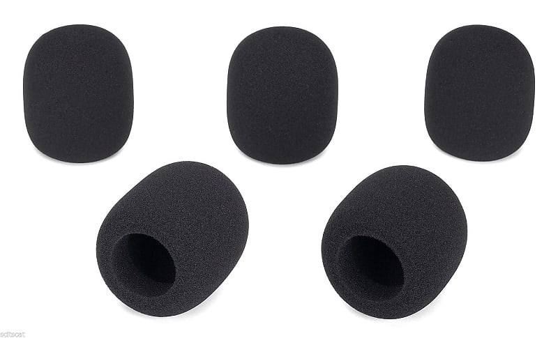 New Black Foam Microphone Mic Wind Screen Pop Blocker Clean Sound (5-Pack) x5 image 1