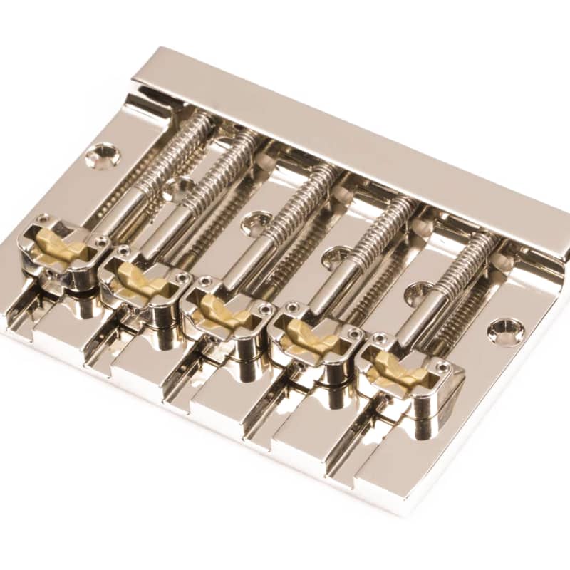 Hipshot KickAss 5 String Bass Bridge Chrome Retrofits BadAss V