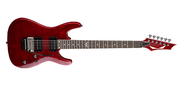 Dean Custom 350 Floyd Electric Guitar Trans Red image 1
