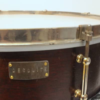 Decolite 5x15 Duplex Snare Drum Shell All Vintage Nickel Hdwr 1900s image 11