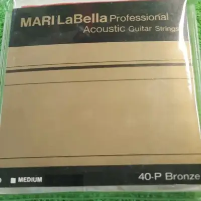 Vtg  MARI LaBella Professional Guitar 6 Strings  Acoustic Set 40P Bronze Med 013-056 40P  1970's image 1