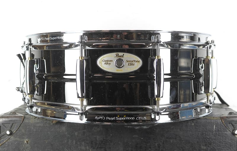 Pearl 5x14 Sensitone Black Nickel Custom Alloy Brass Snare Drum