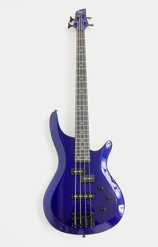 Haze SBG385JB 4String Electric Bass Guitar, Navy Metallic Reverb