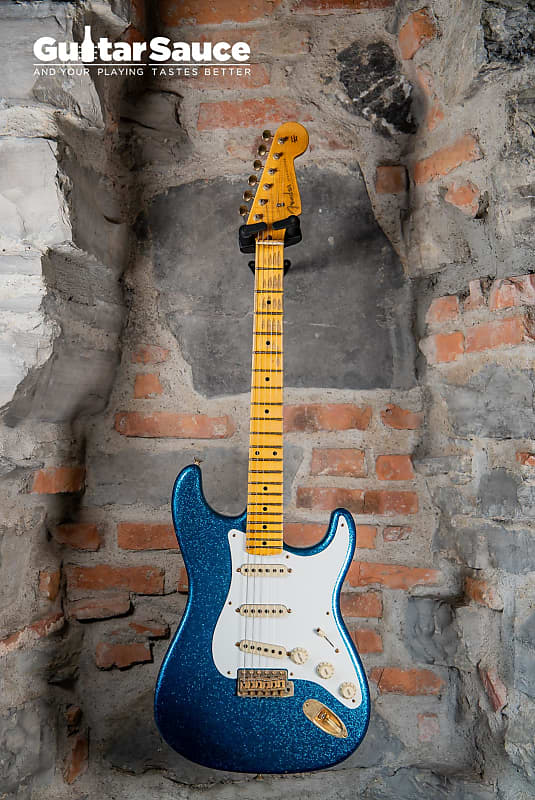 Fender Custom Shop Limited Edition 20th Anniversary Relic Stratocaster Blue Sparkle RARE 2015 VIDEO! (cod.826UG) image 1