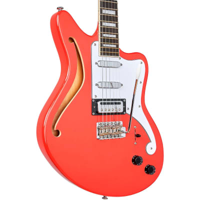 D'Angelico Premier Series Bedford SH Limited-Edition Electric Guitar with Tremolo Fiesta Red image 2