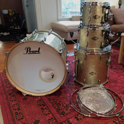 Pearl Masters Premium Birch Drum Kit / Drum Set / Shell Pack 2008 Golden Sparkle image 1