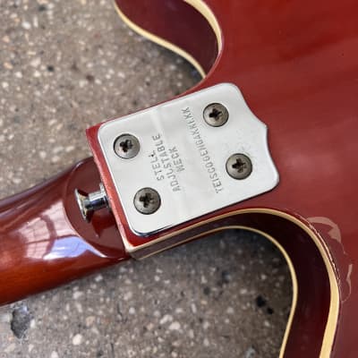 Teisco Vintage Hollowbody Electric Guitar 1960s - Red image 16