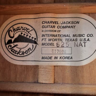 Charvel  625 Nat. Cutaway Guitar,  2000's, Made In Korea,  Natural Finish, Plays & Sounds Good image 4