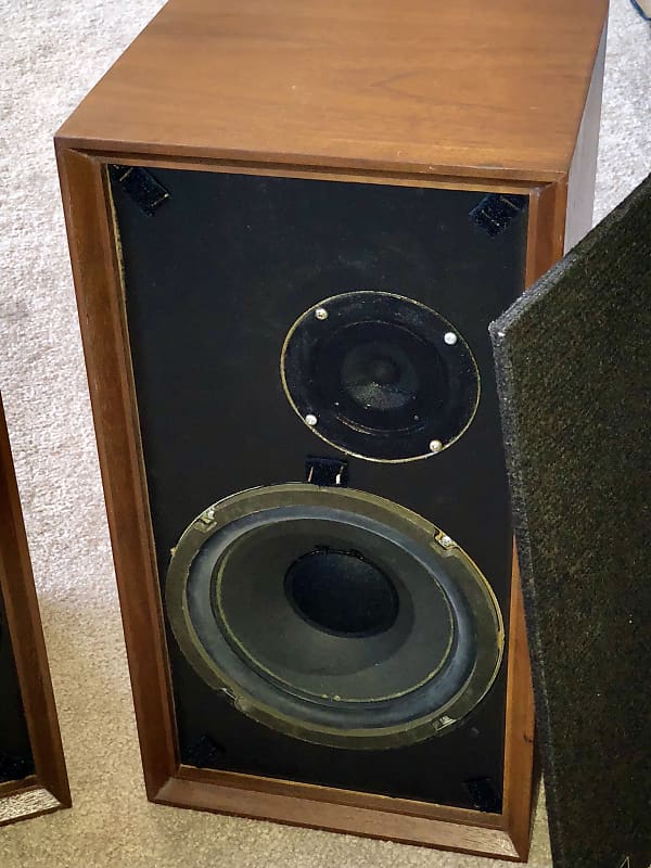 Vintage Pair Altec Lansing Capri 887A Walnut Bookshelf