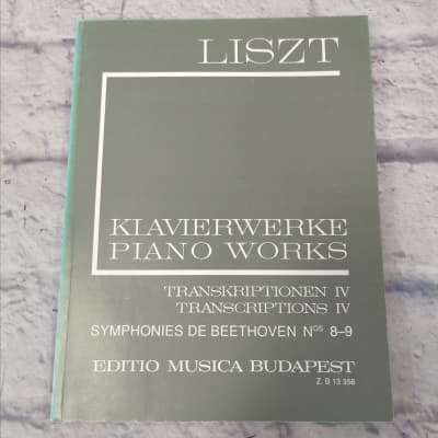 Liszt: Piano Works - Transcriptions IX URTEXT Sheet Music Book