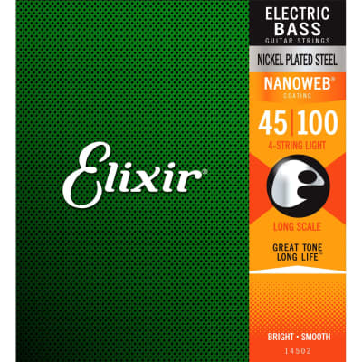 Elixir Nanoweb Nickel Bass Strings 45-100 image 1