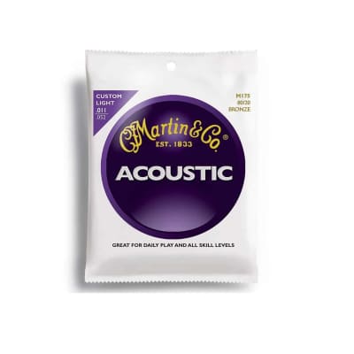 Martin MA175 80/20 Bronze Authentic Acoustic SP® Guitar Strings (.011 – .052)