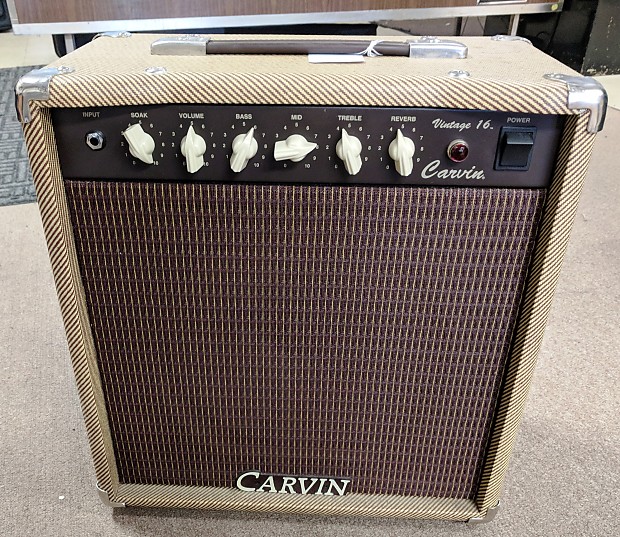 Carvin Vintage 16 Tweed Combo Amp 16 5 Watts 1x12 Celestion EL84 S Nice