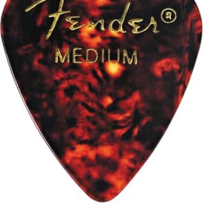 Fender 351 Shape Classic Picks, Medium, Shell, 144 Count Tortoise Shell