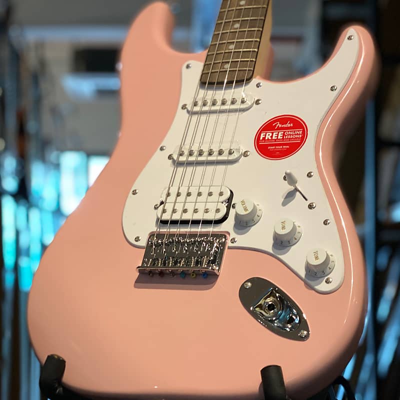 Squier bullet deals stratocaster pink