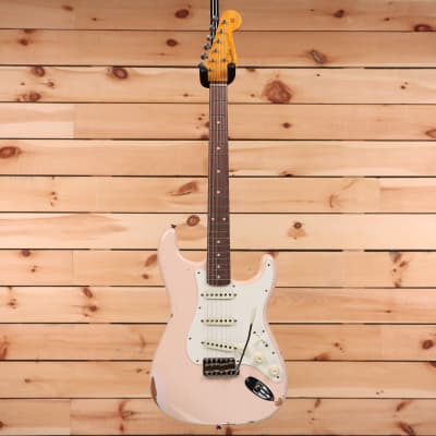 Fender Custom Shop Limited 1959 Stratocaster Heavy Relic - Super Faded Aged Shell Pink - CZ566763 - PLEK'd image 4