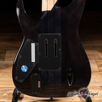 ESP LTD BUZ-7 Buz McGrath 7-String Floyd Rose Guitar w/ Case – See Thru Black image 7