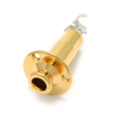EP-4605-002 Gold Stereo Endpin Jack with Flange Guitar/Bass for sale