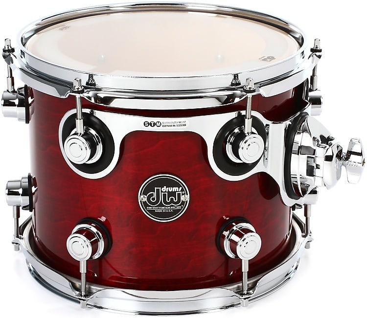DW Performance Series Mounted Tom - 8 x 10 inch - Cherry Stain Lacquer image 1